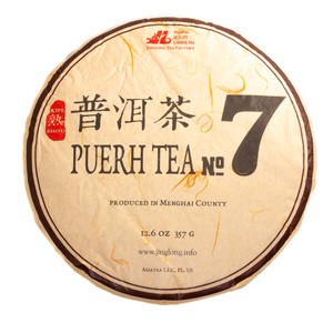 Специальный чай "Пу Эр Шу "Цзин Лун 7" (блин), 357 г
