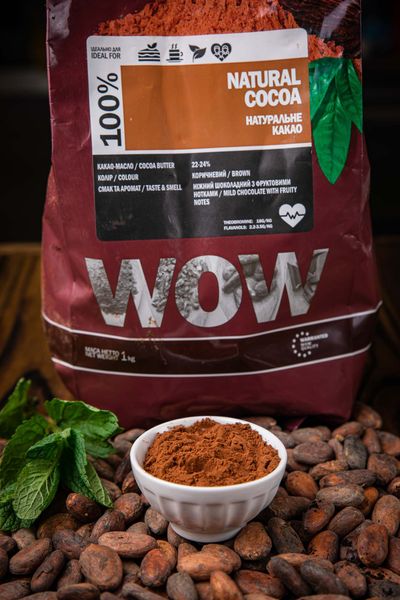 Какао-порошок натуральный 22/24 100% 1 кг