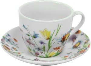 Чашка "Польові квіти" з блюдцем TM Keramia