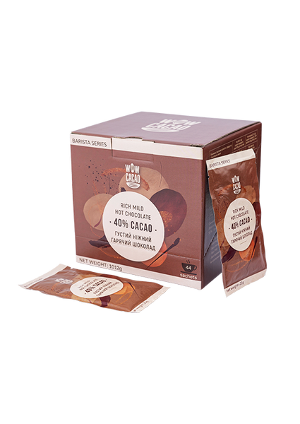 Густий Ніжний Гарячий Шоколад 40% 1,012 кг (44 сашети по 23 г)