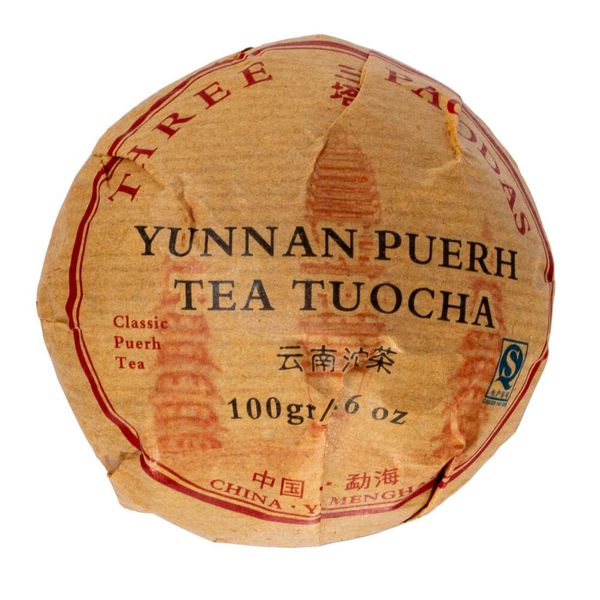 Специальный чай "Пу Эр Шу прессованный "Три пагоды" (туо ча), 100 г