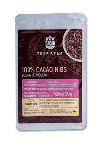 Какао нібси 100% TRUE BEAN Ecuador Buena Fe Violeta 150г